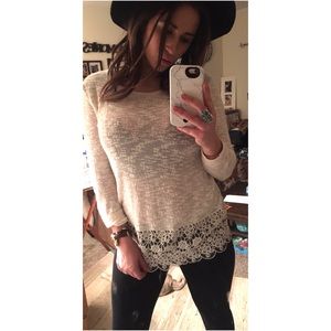 ❌ SOLD ❌ Sweater with Lace Detail